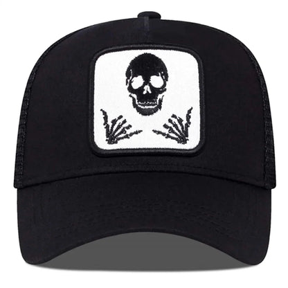 Unisex Personality Embroidery Baseball Net Caps Adjustable Casual Hats Spring and Summer Outdoor Sunscreen Hat