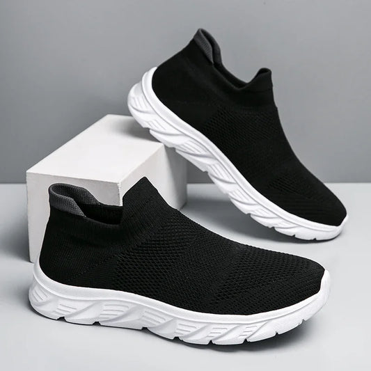 Breathable Men Casual Shoes Lightweight Male Vulcanized Shoes Outdoor Platform Men's Loafers Soft Mesh Flats Non-slip Sneakers