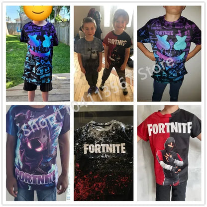 Christmas 3D T-shirt Zero Triggerfish F-Fortnited T Shirt Competitive Game Streetwear Kids Boys and Girls Harajuku Teen Tees