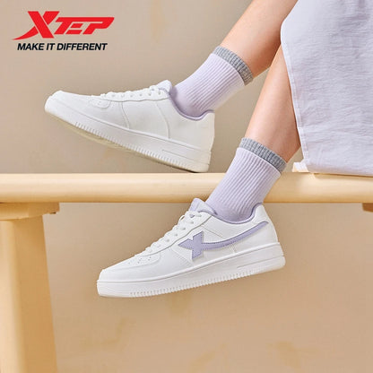 Xtep White Sneakers Women 2026 Spring Couples Versatile Trendy Casual Thick-soled Heightening Sports Shoes 874118319851