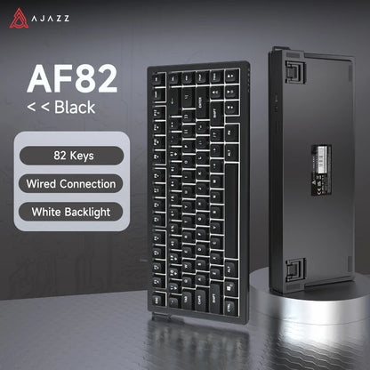 AJAZZ AF82 Office Low Profile Keyboard RGB Wired/Wireless Gaming Keyboard 75% Layout 82 keys 4000mAh Battery for Win/Mac