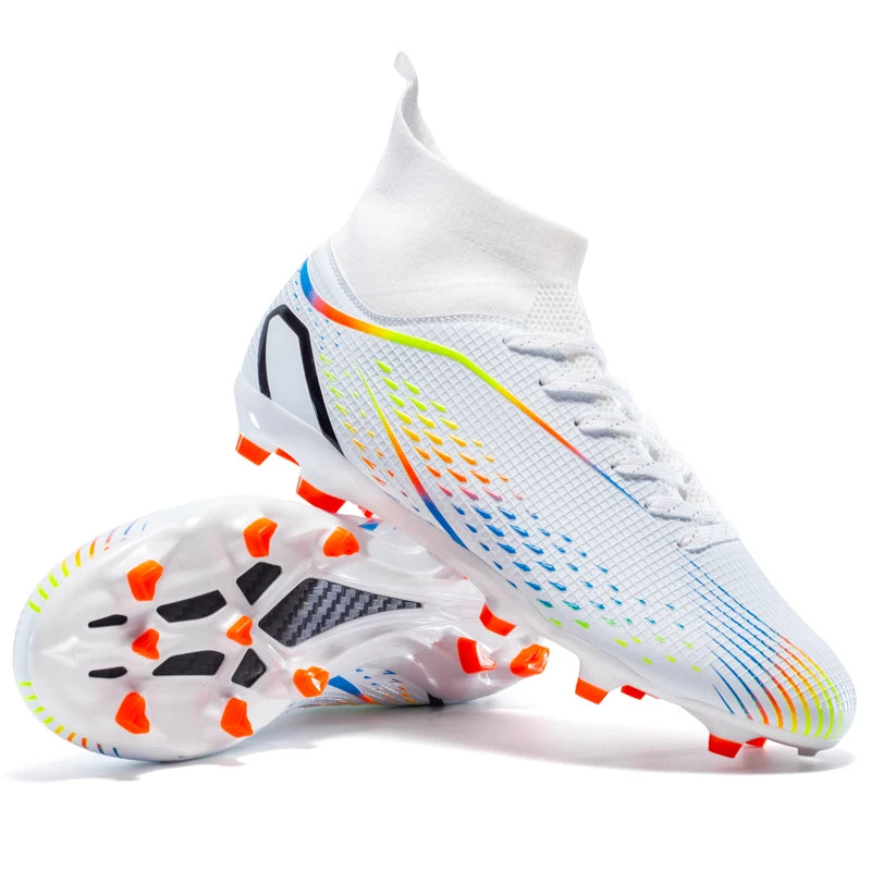 Men’s Outdoor Football Boots Professional Training Soccer Shoes Soccer Cleats Turf Futsal Match Grass Unisex Non-Slip Breathable