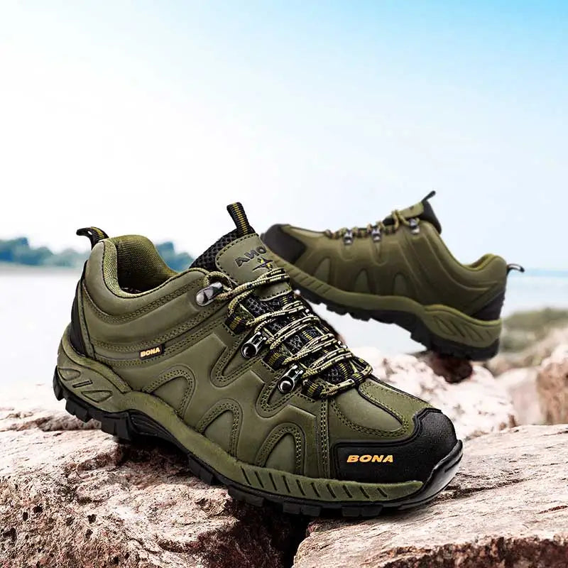 BONA New Arrival Classic Style Men Hiking Shoes Lace Up Men Sport Shoes Outdoor Jogging Trekking Sneakers