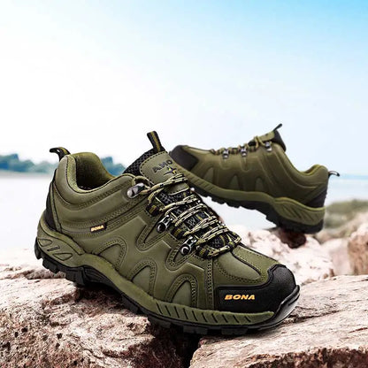 BONA New Arrival Classic Style Men Hiking Shoes Lace Up Men Sport Shoes Outdoor Jogging Trekking Sneakers