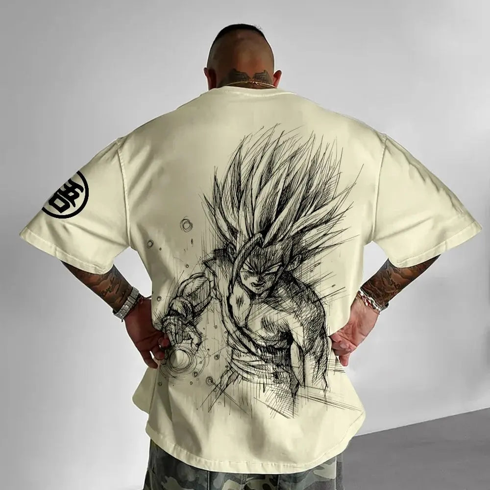 Dragon Ball Z T-Shirt – Reine Baumwolle, atmungsaktiv & elastisch | Bequem & stilvoll | Ideal für Anime-Fans
