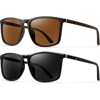 Classic Square Polarized Sunglasses Unisex UV400 Lightweight Shades for Driving Fishing Outdoor Travel