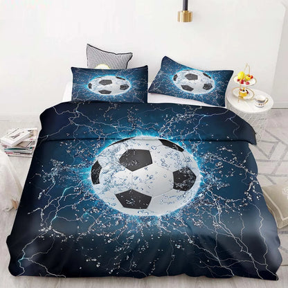 Football Duvet Cover Set Comforter Bedding 3D Children’s Bedding Set 3-Piece 1 Quilt Cover King Size