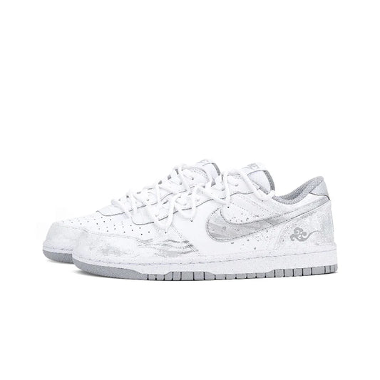 Custom Sneakers Nike Big "Wa An Ta Yun"  High-Street Retro  Chinese Ink Wash Style  Low-Top Unisex Skate Shoes