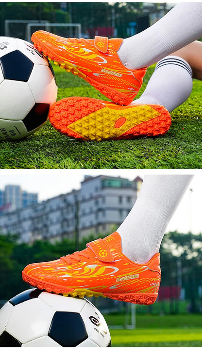 Chaussures de Football professionnelles pour enfants, bottes de terrain de Football d'intérieur pour hommes, chaussures de Football originales TF/AG, crampons de société, entraînement sur gazon rapide