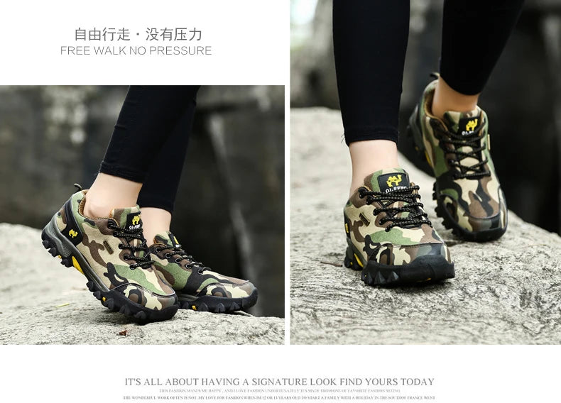 Casual Shoes Men Summer Outdoor Sneakers Women Footwear Trainer Waterproof Camouflage Army Shoe Male Military Shoes Tenis Jeans