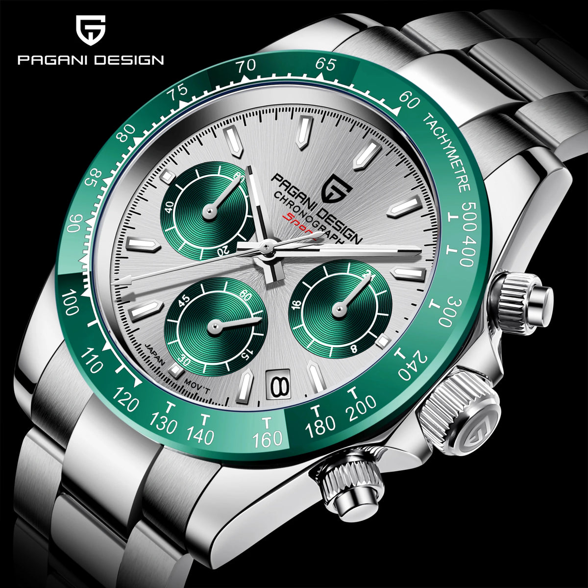2025 PAGANI DESIGN  New PD1644 Meteorite Dial Fashion Men Quartz Wristwatches 100M Sapphire Glass Chronograph relogio masculin