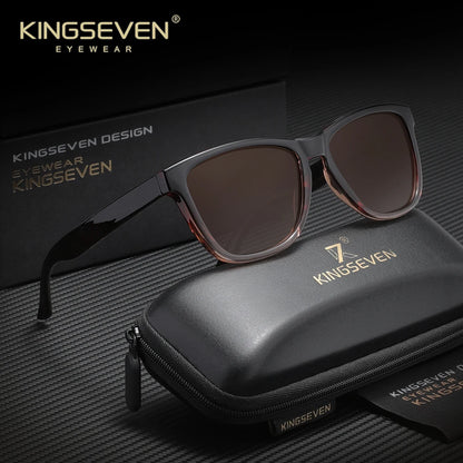 KINGSEVEN Brand Casual Driving Glasses Square Frame Men's Sunglasses Polarized Outdoor Travel Eyewear