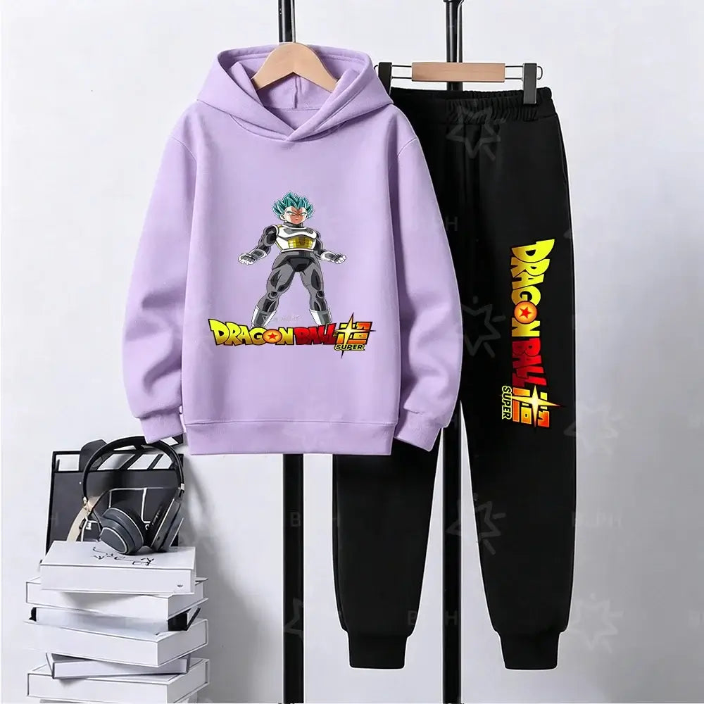 Dragon Ball Super Son Goku Printed Hooded Sweatshirt Suit Casual Loose Anime Streetwear Hoodie Pants 2 Piece Set for Men Boys, produit gaming premium Fraquane, produits de luxe