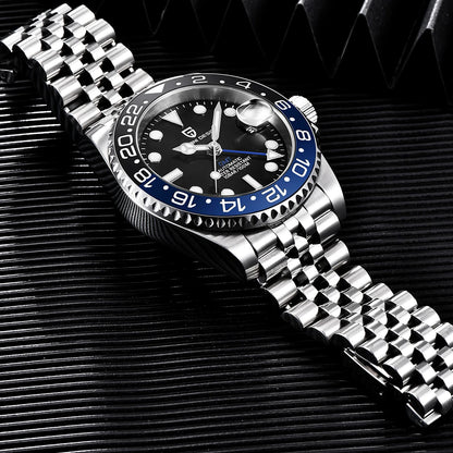 PAGANI DESIGN Men's Automatic Watches Sapphire Glass 40mm Ceramic GMT Mechanical Wristwatch Top Brand Sports Waterproof Men's Watch