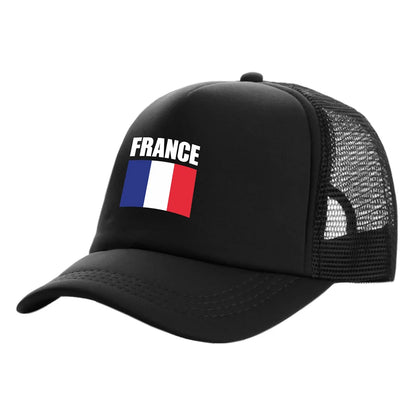 Cappelli trucker Francia alla moda, cappelli Francia cool, cappellino da baseball estivo da outdoor con rete parasole