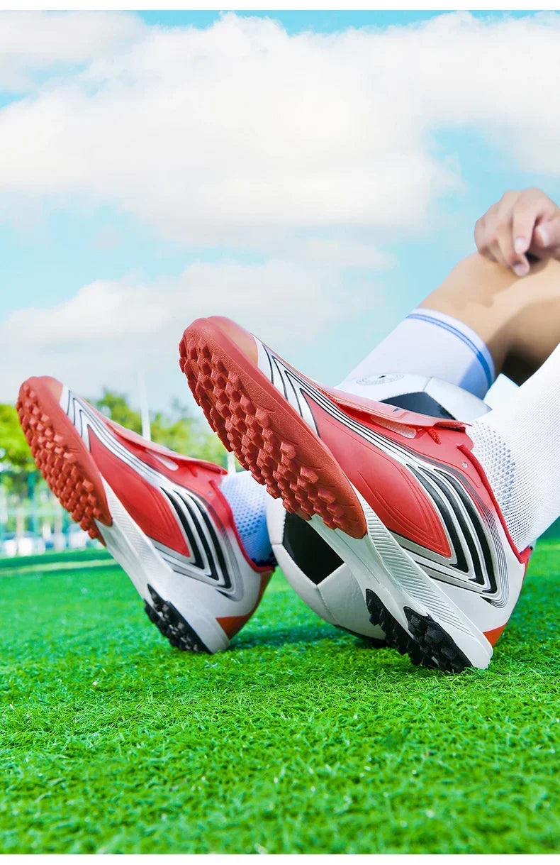 Nouvelles chaussures de football pour hommes, baskets de futsal, crampons, chaussures de football, pour terrain en herbe, montantes, pour l'extérieur, antidérapantes, pour l'intérieur, haute qualité, meilleures ventes