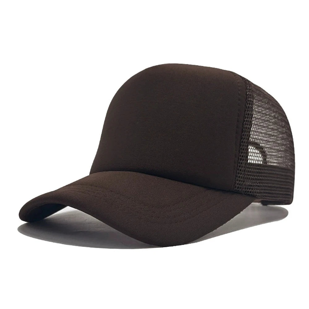 Unisex Cap Casual Plain Mesh Baseball Cap Adjustable Snapback Hats For Women Men Hip Hop Trucker Cap Streetwear Dad Hat
