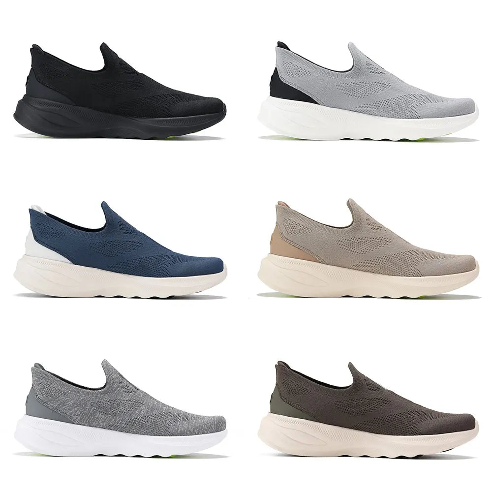 Li-Ning SOFT GO 2 KNIT slip-on-skor för män, bekväma och stabila promenadskor med dämpning, LiNing-mesh, jogging- och vardagsskor AGLV017