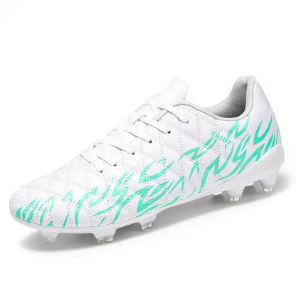 Chaussures de football FG AG pour adultes, tige légère en PU synthétique, crampons antidérapants pour terrain en herbe naturelle et artificielle en plein air