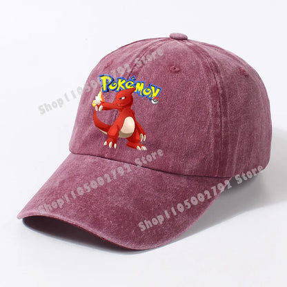 Pokémon-baseballkasketter, Pikachu, kawaii, anime-figurer, solhatte, sommer, udendørs, forældre og børn, solhat, trendy kasket med andetunge, gave