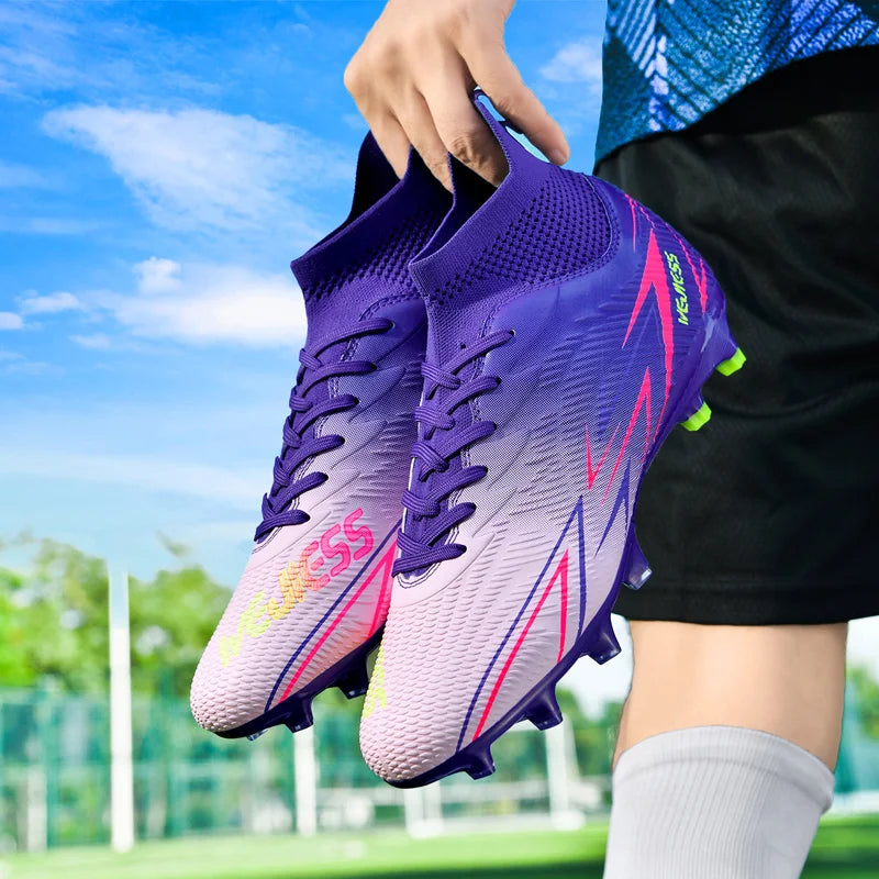 Bottes de Football professionnelles pour hommes, chaussures de Football pour adultes, baskets de sport de plein air, crampons de Football ultralégers, entraînement
