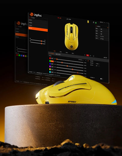 INPHIC Super Racing Car Series kabellose Bluetooth-Gaming-Maus 500mA mit Akkustandsanzeige und anpassbaren Lichteffekten