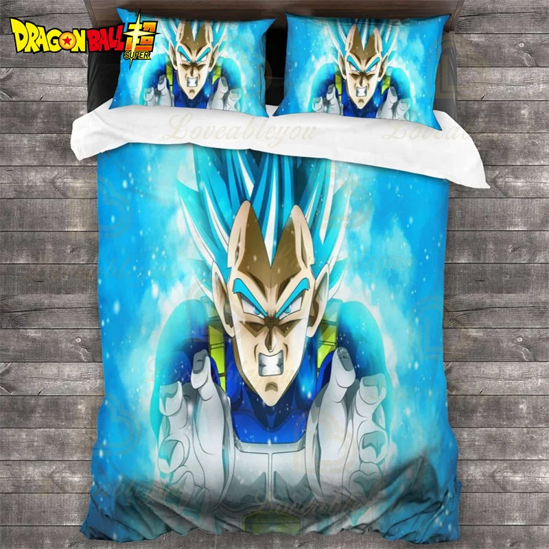 Dragon Ball Z Guko Kids Bedding Set Single King Size Duvet Cover with Quilt And Pillowcase Double Bed Linen for Bedroom Decor