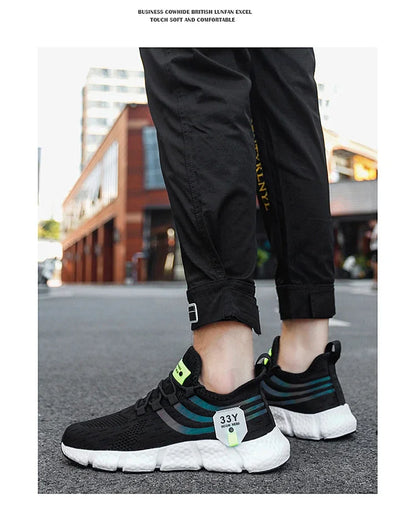 Modne, oddychające, codzienne męskie buty sportowe na wiosnę i jesień – Tenis Masculino, Zapatillas Hombre, modne buty do biegania