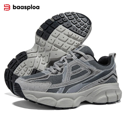 Baasploa Women Sports Shoes Outdoor Lightweight Breathable Jogging Sneakers Female Casual Mesh Anti-slip Lace Up Running Shoes