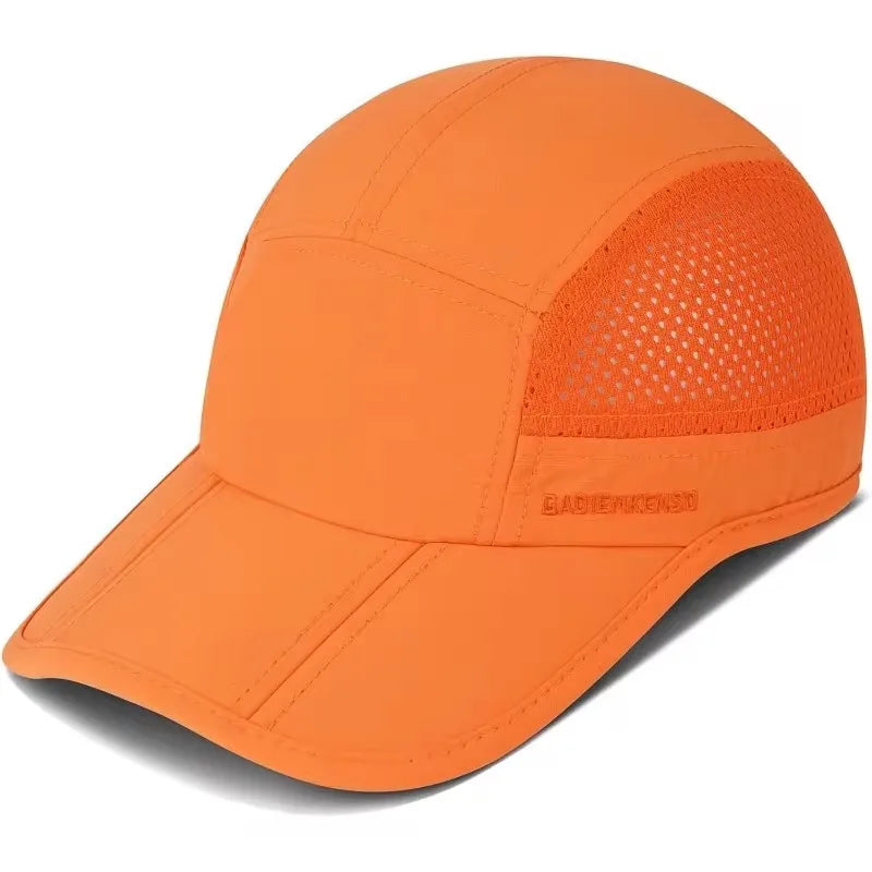 GADIEMKENSD Hitro sušeče se zložljive prenosne bejzbolske kape za moške, poletne z motivom morskih valov, vezenje, unisex športne sončne kape, kapice s snapback zapenjanjem