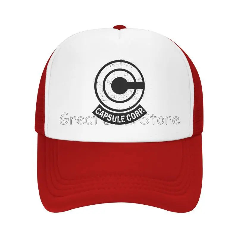 Capsule Corp Κασκέτα μπέιζμπολ με πλέγμα Unisex Καπέλο Trucker Hip-Hop Καπέλο Anime DBZ Dad Hat Ρυθμιζόμενο καπέλο αγώνων Καλοκαιρινά καπέλα Trucker Snapback