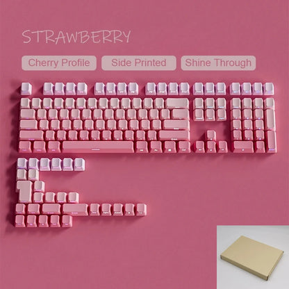 2025 Original Daylight Keycaps PBT Translucent, Side-engraved OEM 136 Keys, Customized To Fit 60/84/98/108 Mechanical Keyboards.