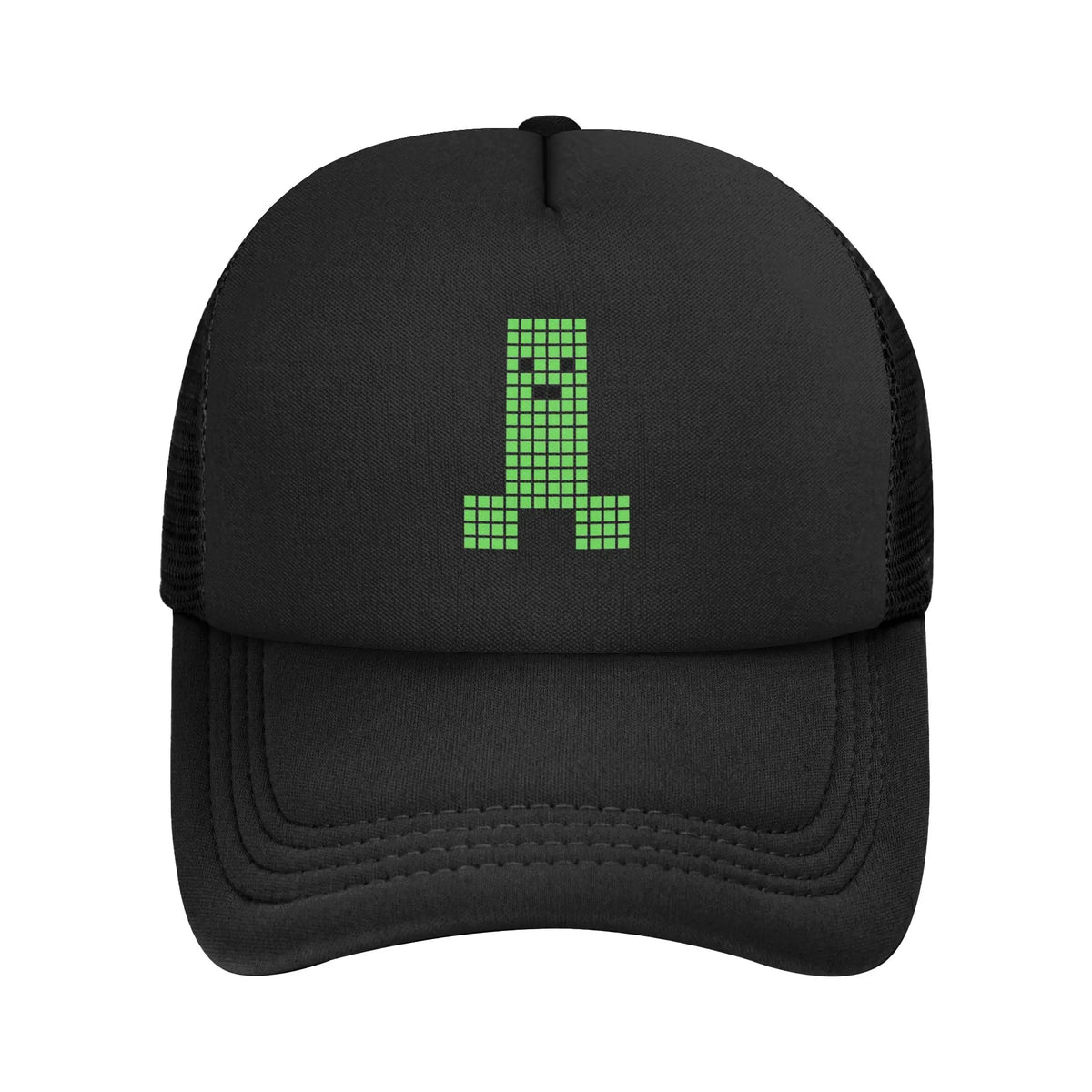 Hoekige avonturier ontdekt een Creepers-monster achter zich Truckerpet Zonnehoeden Verstelbare snapback-petten Mesh-baseballpet