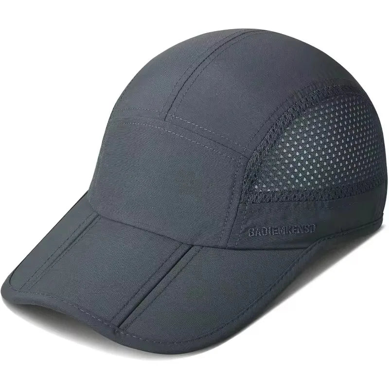 GADIEMKENSD Hitro sušeče se zložljive prenosne bejzbolske kape za moške, poletne z motivom morskih valov, vezenje, unisex športne sončne kape, kapice s snapback zapenjanjem