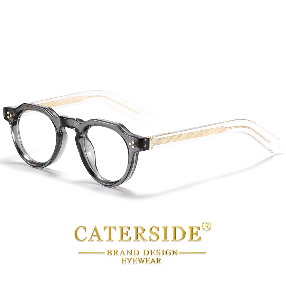 CATERSIDE Retro runde herresolbriller i høj kvalitet, tyk stil, til kvinder, udendørs, rejse, forretning, kørsel, dekorative briller, UV400