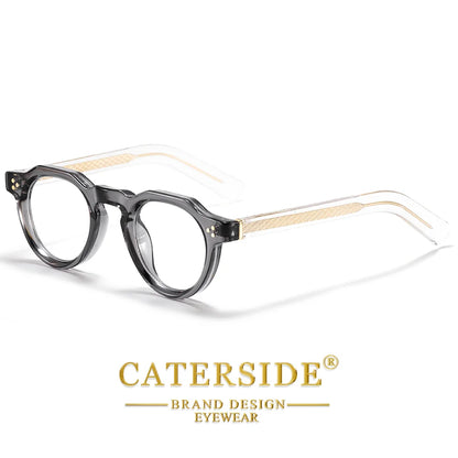 CATERSIDE Retro runde herresolbriller i høj kvalitet, tyk stil, til kvinder, udendørs, rejse, forretning, kørsel, dekorative briller, UV400