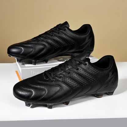 Chaussures de football professionnelles AG/FG, semelle extérieure en TPU antichoc, tige respirante en tissu PU, résistantes à l'usure et antidérapantes pour adultes et enfants