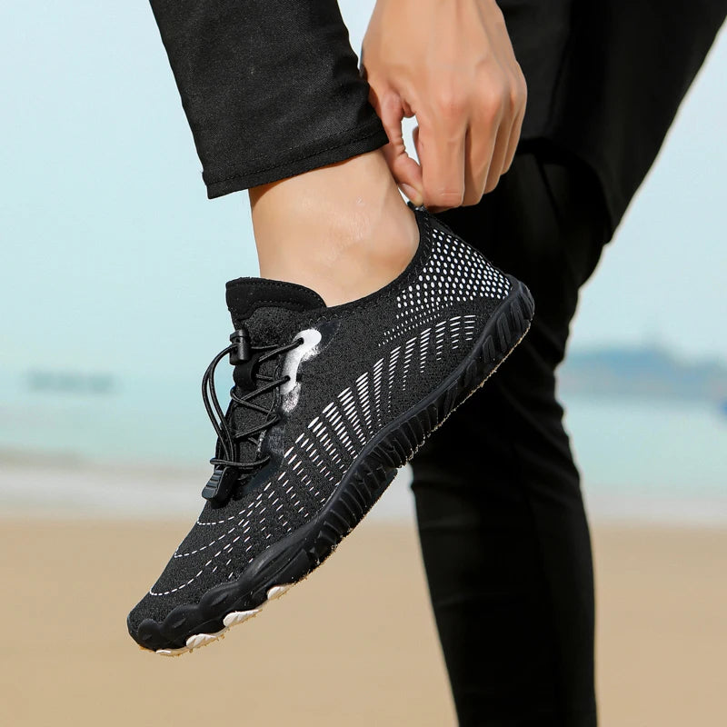 Quick Dry Aqua Shoes for Men Women Breathable Non-slip Water Sneakers Barefoot Soft Sole Wading Footwear for Swimming Beach