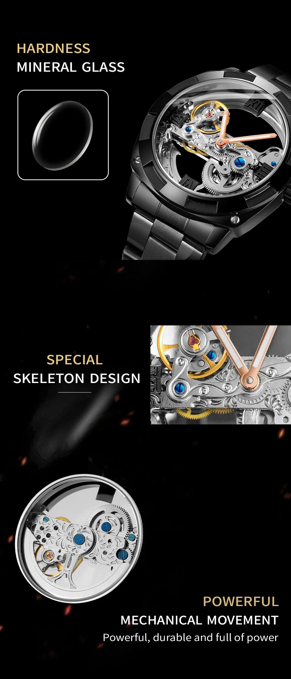 2024 Top Brand Luxury Stainless Steel Skeleton Tourbillon Automatic Movement Men's Watch Mechanical Waterproof Luminous Wrist Clock