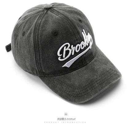 Brooklyn Baseball Caps Embroidery Breathable Retro Style Unisex Comfort Trendy Fashion Summer Hat Sun Protection Curved Brim