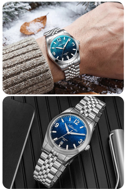 ADDIESDIVE AD2547 BGW9 Super Luminous Men Watch Sapphire Glass 10Bar Waterproof  316L Stainless Steel Automatic Mechanical Watch