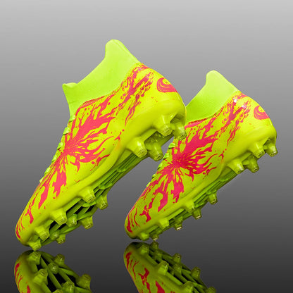 Chaussures de football AG FG pour hommes adultes, légères, en PU, avec crampons en caoutchouc à haute adhérence, pour les entraînements et les matchs de football en extérieur.