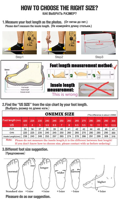 ONEMIX Outdoor Running Sneakers Men Elastic Trail Shoes Lightweight Breathable Women Sneakers Couple Casual waterproff Shoes