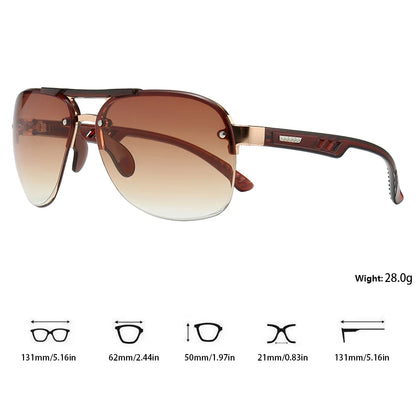 2PCS Fashion Luxury Gradient Lens  Men Women OutdoorSunglasses for Running Mountaineering Driving Fishing Travel MTB Eyewear