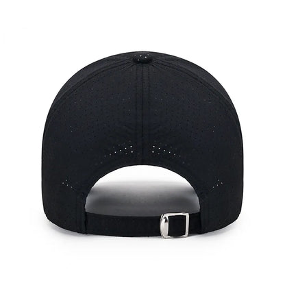 Gorra de béisbol de secado rápido y ultratranspirable: ligera y ajustable, con visera de pico a la última; perfecta para deportes al aire libre