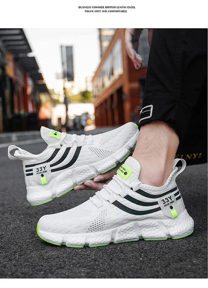 Modne, oddychające, codzienne męskie buty sportowe na wiosnę i jesień – Tenis Masculino, Zapatillas Hombre, modne buty do biegania