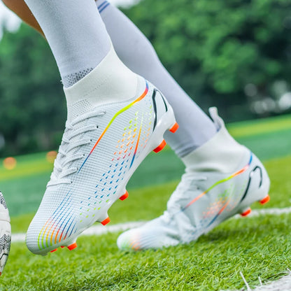 Men’s Outdoor Football Boots Professional Training Soccer Shoes Soccer Cleats Turf Futsal Match Grass Unisex Non-Slip Breathable