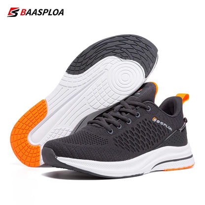 Scarpe da running leggere Baasploa da uomo, confortevoli sneaker casual da uomo in mesh di design, con lacci, per sport all’aperto e tennis