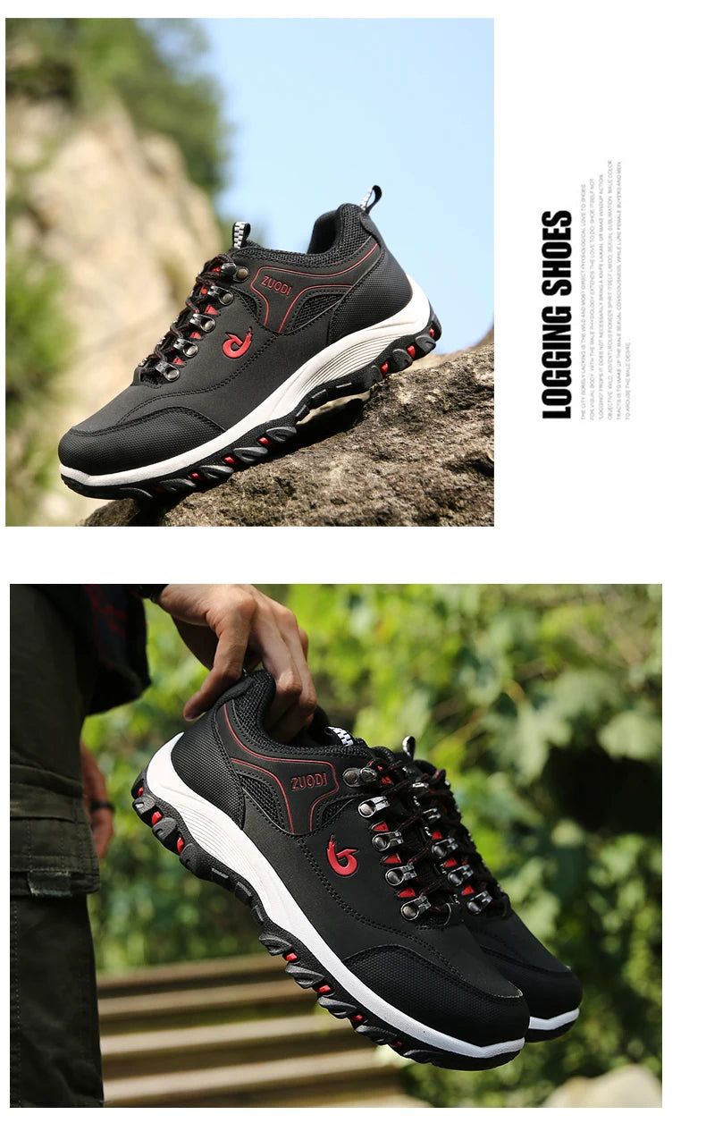 Men's EVA Hiking Shoes Waterproof Anti Slip Leather Outdoor Sports Shoes for Camping Running Jogging 2025 New