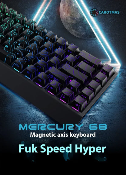 IROK Mercury68 Max Magnetic Mechanical Gaming Keyboard, 68-Key Wired 8K Rapid Trigger Keyboard with Hall Effect Switches, Hot-Swappable RGB Gaming Keyboard